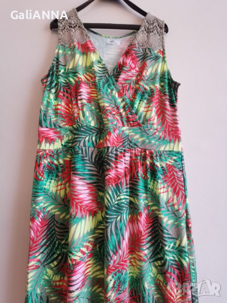 ДЪЛГА СТРАХОТНА РОКЛЯ СВЕЖИ ЦВЕТОВЕ 2XL, снимка 1