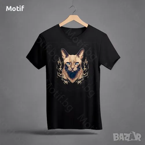 Тениска с щампа котка Бурманска котка / Burmese Cat T-shirt, снимка 1