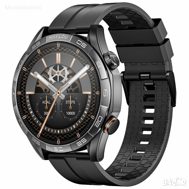 HAYLOU Solar 5 Смарт часовник-1.58" AMOLED, Bluetooth обаждания, NFC, 150+ спорта, 24/7 здравен мони, снимка 1