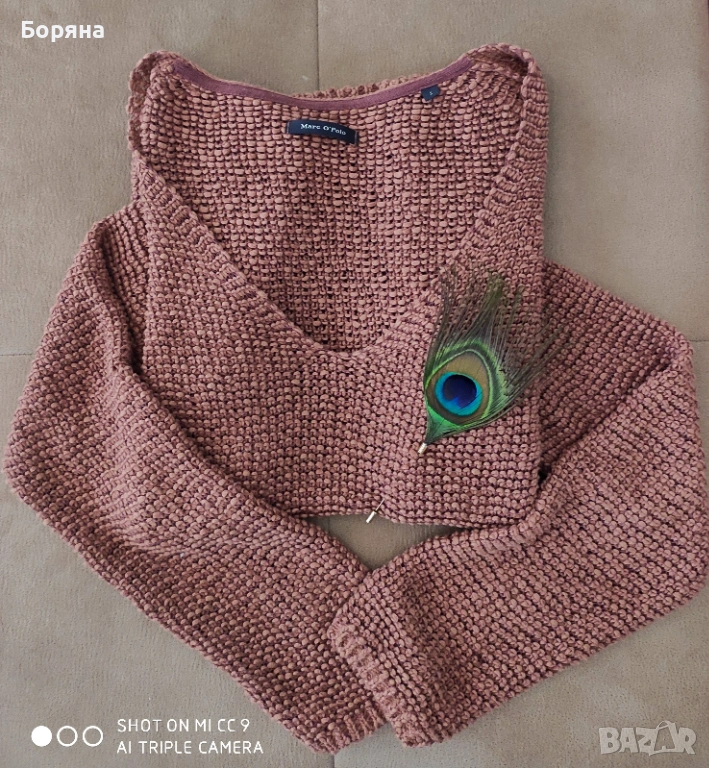 Marc O'Polo кафяв пуловер памук, снимка 1