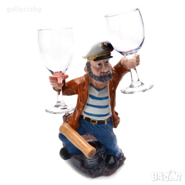 Поставка за чаши и тирбушон на моряк, снимка 1