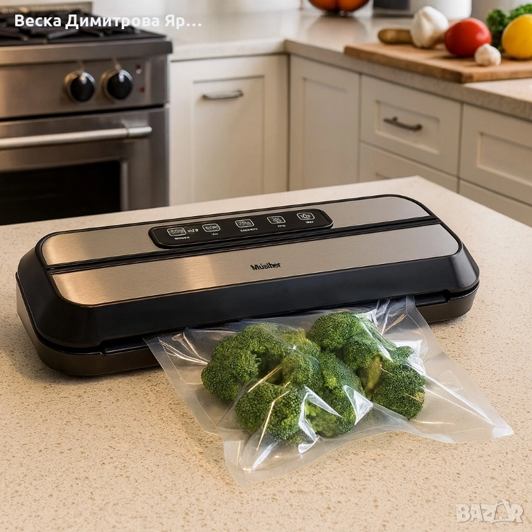 Уред за вакуумиране Muhler MV-109 – Запази храната свежа до 5 пъти по-дълго, снимка 1