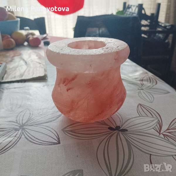 свещник от хималайска сол, снимка 1