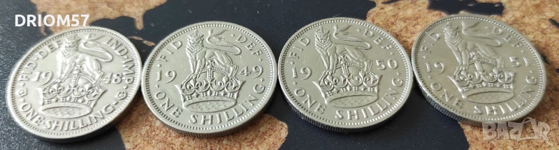 Монети Великобритания -4 бр› Крал Джордж VI(1948-51), снимка 1