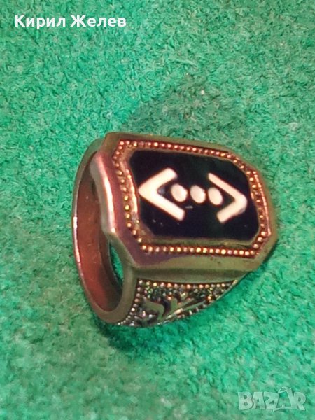 РЯДЪК ЕМАЙЛИРАН МЕДЕН ОРНАМЕНТИРАН ПРЪСТЕН 22308, снимка 1