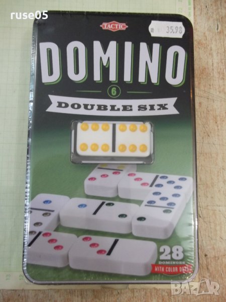 Игра "TACTIC DOMINO 6 DOUBLE SIX" нова в метална кутия, снимка 1
