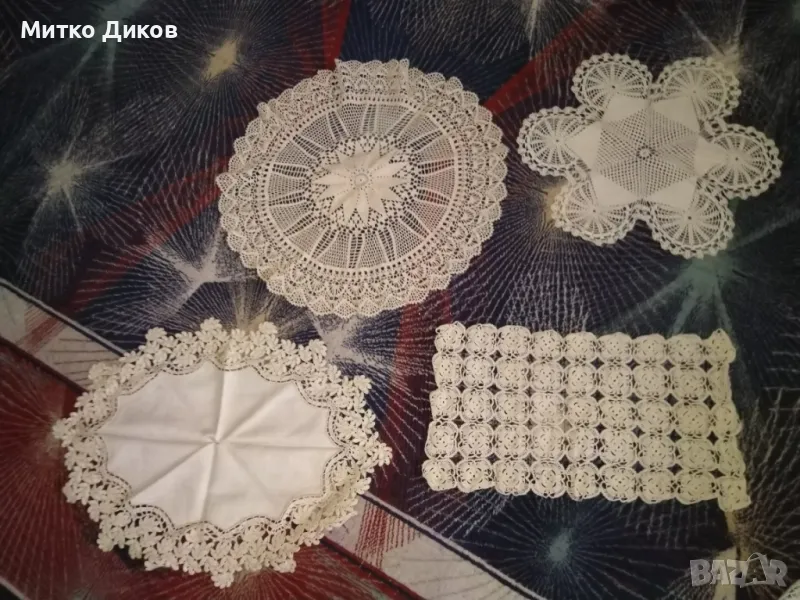 Покривки плетени на една кука 4 броя №3 нови, снимка 1