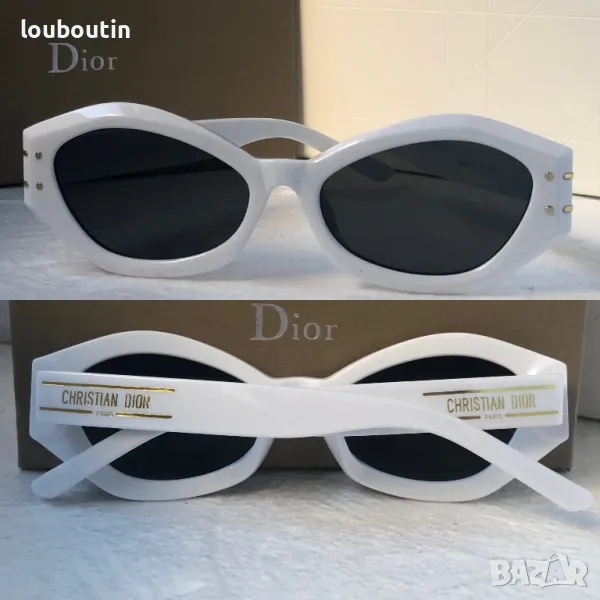 Dior 2024 дамски слънчеви очила 2 цвята черни бели, снимка 1
