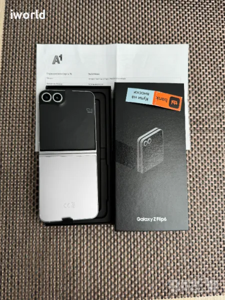 НОВ❗️ 24м ГАРАНЦИЯ❗️ SAMSUNG Z flip 6 ❗️Лизинг от 48лв/м ❗️ silver shadow сив❗️ 256gb, снимка 1
