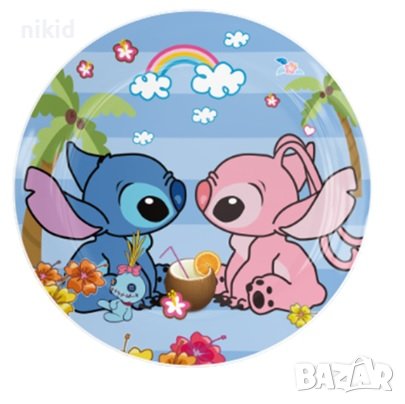 Стич stitch и Лило Lilo 10 бр парти чинии чинийки рожден ден , снимка 1