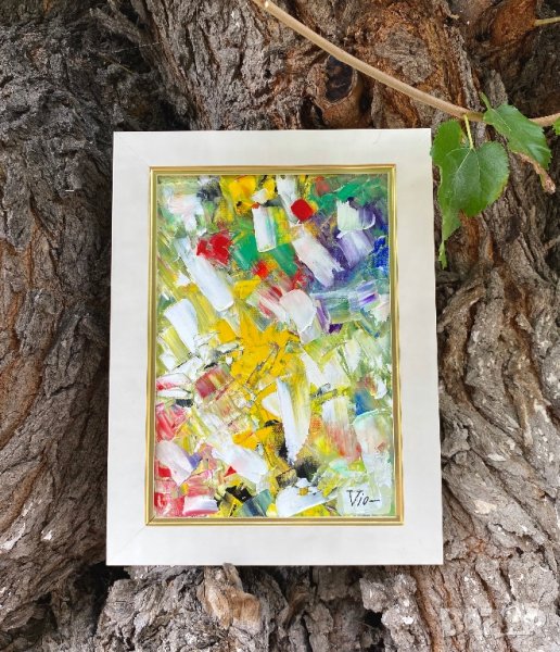 Авторска картина маслени бои с рамка, снимка 1