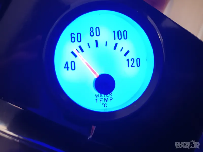 Уред, температура на вода, 52мм, измервателен, показващ уред, water temperaturе, аналогов, снимка 1