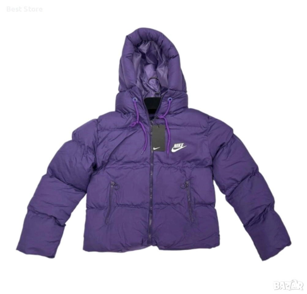 Nike Дамско Лилаво Зимно Яке С Качулка Найк , снимка 1
