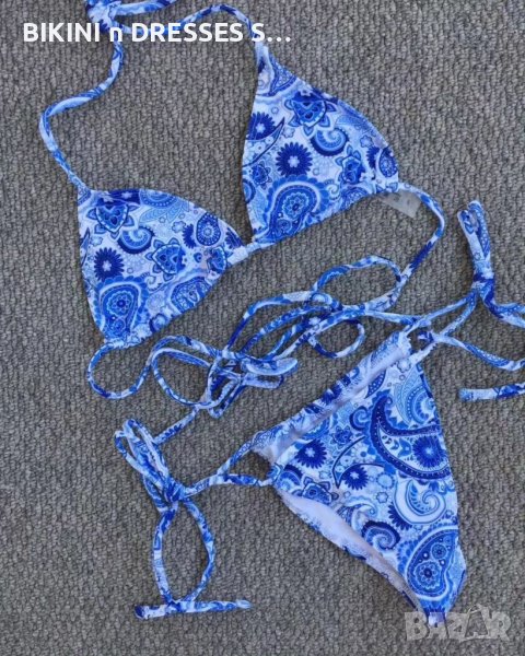 Уникален бански с връзки около талията , снимка 1