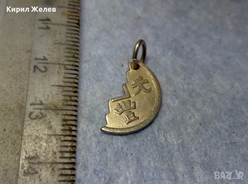 ДВУСТРАНЕН СРЕБЪРЕН АРТ ПЕНДАНТ с ЙЕРОГЛИФИ и ГРАВИРАНО Име Manuel СРЕБРО ВИСОКА ПРОБА 49344, снимка 1