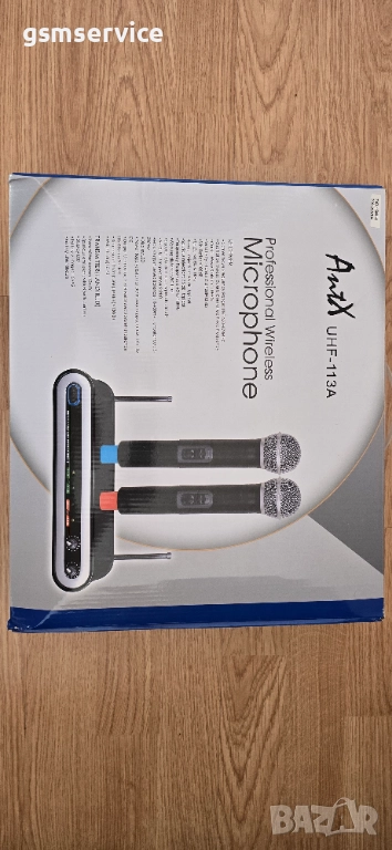 Двоен дистанционен микрофон AntX uhf 113a, снимка 1