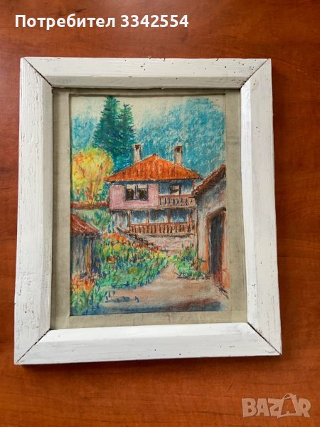 КАРТИНА-СУХ ПАСТЕЛ ПОДПИС, снимка 1