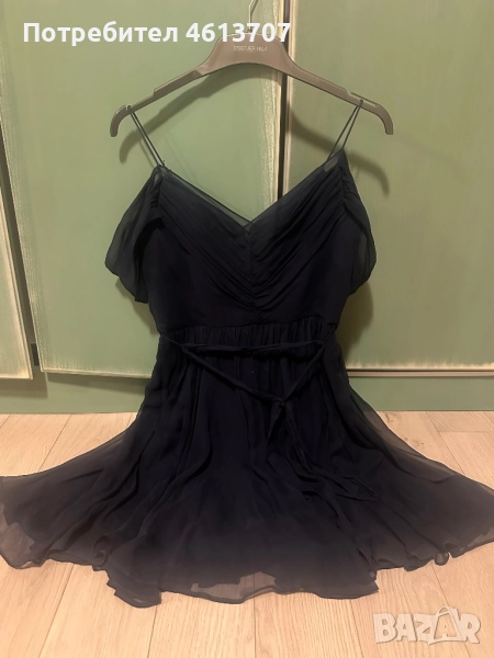 Тъмносиня къса рокля , снимка 1