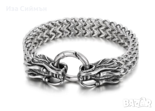 Масивна викингска гривна дракон, снимка 1