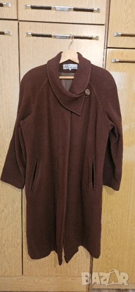 Кафяво дълго палто, XL, снимка 1