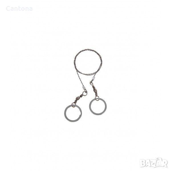 Стоманено въже - трион с халки, снимка 1