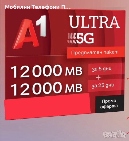 24 GB Интернет сим карта за месец, снимка 1