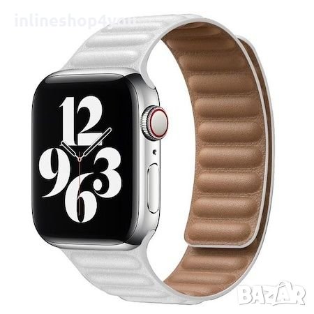 Кожена Магнитна Каишка за Apple Watch 7 / 6 / 5 / SE 44 40 45 41mm, снимка 1