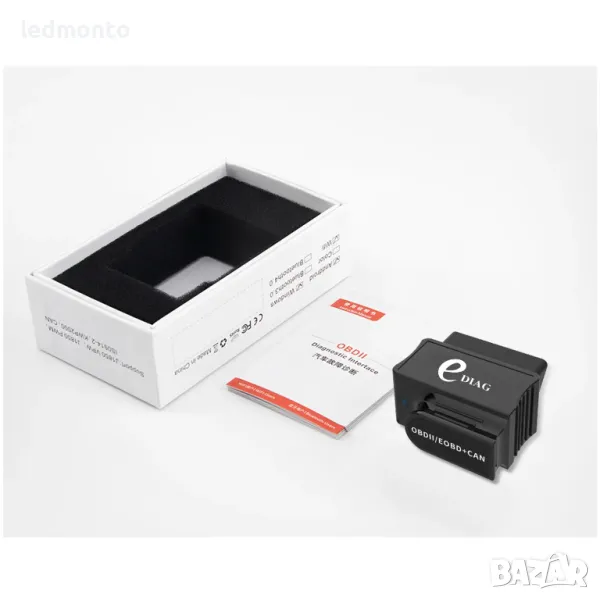 Ediag  OBD2 версия 1.5  диагностичен скенер с CAN модул и безплатен софтуер  ELM327 V1.5, снимка 1