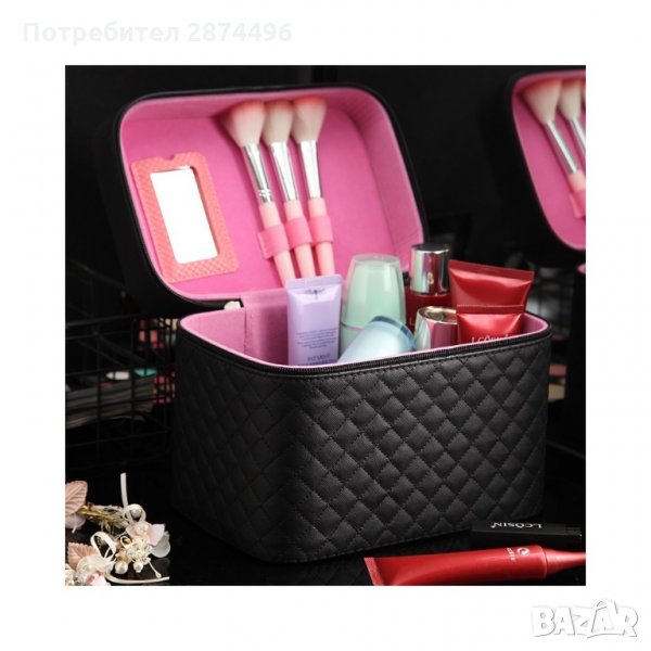 2163 Куфар-органайзер за козметика с дръжка, снимка 1