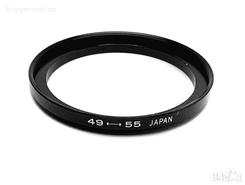 49mm - 55mm Преходник за филтър на резба Step-Up Lens Filter Adapter Ring, Произведен в Япония, снимка 1