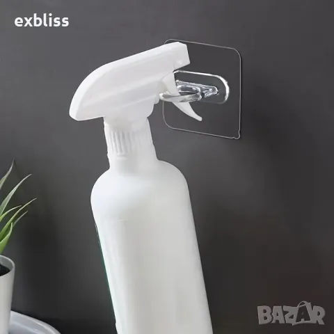 Прозрачни закачалки за стена 5бр., снимка 2 - Закачалки - 49348019