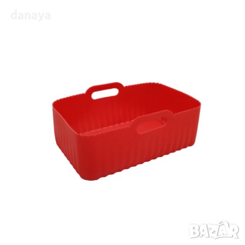 4524 Правоъгълна силиконова тавичка за еър фрайър подложка за Airfryer, снимка 4 - Съдове за готвене - 44480359