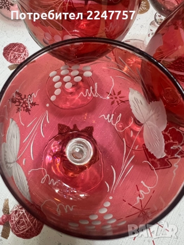 Сервиз кристални чаши за вино Bohemia, снимка 5 - Сервизи - 52621298