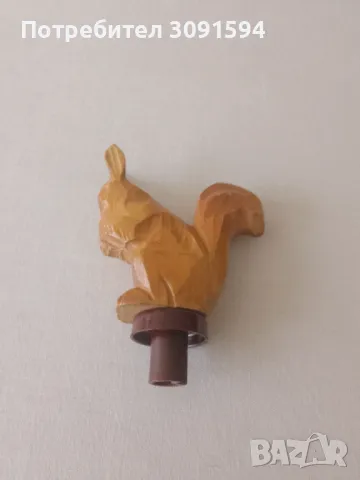 дървена тапа за бутилка  катерица 🐿️, снимка 4 - Антикварни и старинни предмети - 49672622