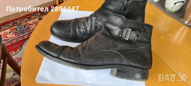 Мъжки боти естествена кожа номер 42, снимка 3 - Мъжки боти - 53520356