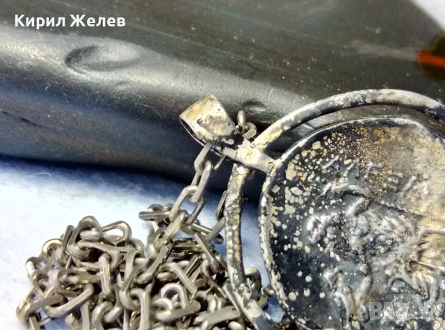 СРЕБЪРЕН МЕДАЛЬОН АРТ РЕПЛИКА КОПИЕ на ДРЕВНА МОНЕНА с СРЕБЪРНА ВЕРИЖКА ОКСИДИРАНО СРЕБРО 925 47522, снимка 3 - Колиета, медальони, синджири - 49328909