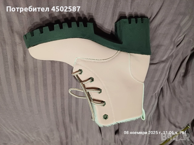 Розови топли боти, снимка 6 - Дамски боти - 52894332