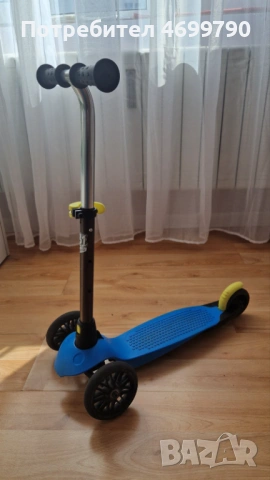 Тротинетка с 3 колела-OXELO-синя , снимка 3 - Детски велосипеди, триколки и коли - 53839757