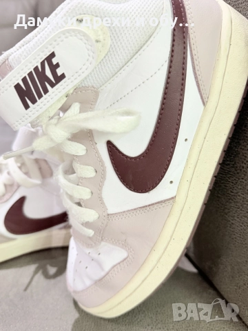 NIke кожени сникърси високи , снимка 13 - Маратонки - 56238477