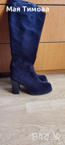 Дамски индийски ботуши тъмно кафяви, снимка 7 - Дамски обувки на ток - 36165938