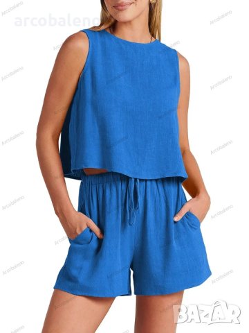 Дамски ежедневен свободен летен комплект от две части, 10цвята , снимка 11 - Комплекти - 40975496