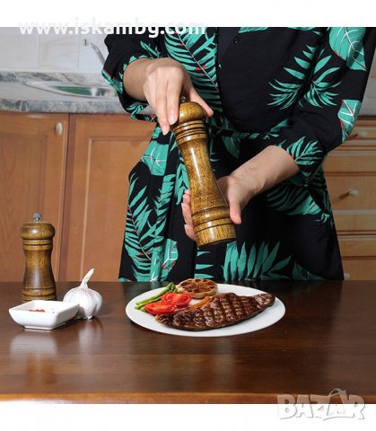 КЛАСИЧЕСКА ДЪРВЕНА МЕЛНИЧКА ЗА ЧЕРЕН ПИПЕР - код 2845, снимка 10 - Аксесоари за кухня - 33914884