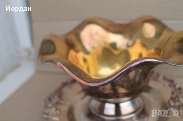 Посребрена фруктиера, снимка 4 - Антикварни и старинни предмети - 49713541