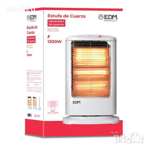 Кварцова печка EDM 1200W Кварцов отоплител Електрическа кварцова печка нагревател 