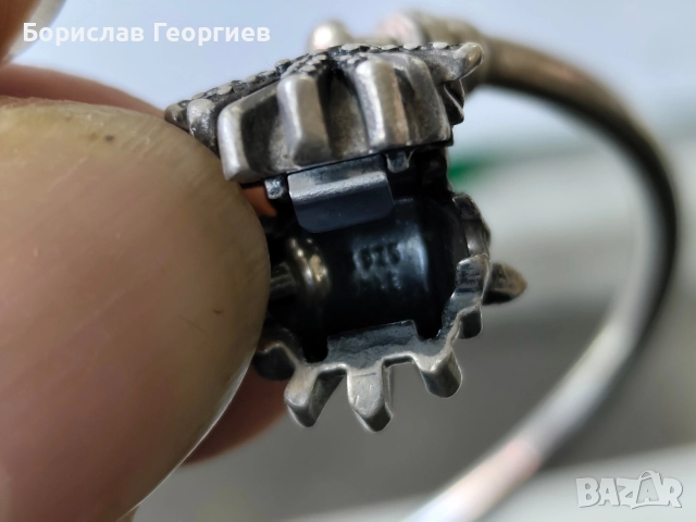 Твърда сребърна гривна Пандора pandora, снимка 7 - Гривни - 52882778