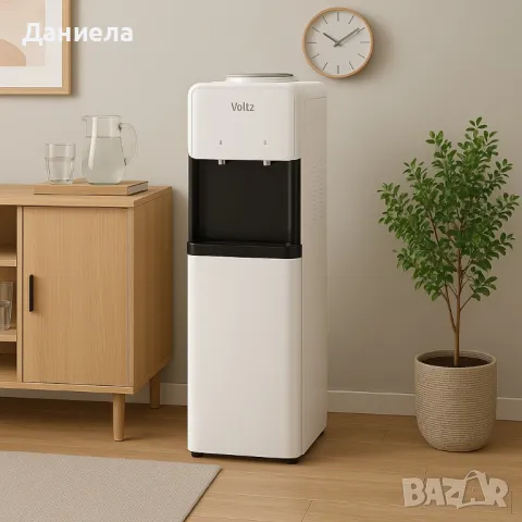 Диспенсър за вода Voltz , 85-420W\10°-90°С, с компресорно охлаждане, Бял, снимка 3 - Други стоки за дома - 49977339