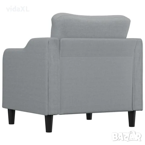 vidaXL Стол кресло светлосив 60 см плат, снимка 5 - Дивани и мека мебел - 56147289
