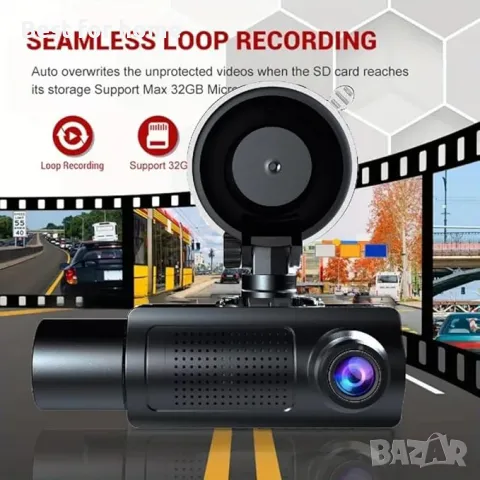 Тройна даш камера- предна , вътрешна и задна камера Karlak, снимка 5 - Други - 49963323