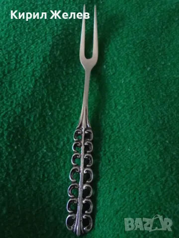 СТАРА НЕМСКА АЖУРНА КОЛЕКЦИОНЕРСКА ДЕСЕРТНА СРЕБЪРНА ВИЛИЧКА СРЕБРО 800 ПРОБА 42976, снимка 15 - Колекции - 44376472