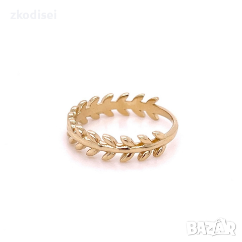 Златен дамски пръстен 2,19гр. размер:54 14кр. проба:585 модел:22118-6, снимка 2 - Пръстени - 44768745